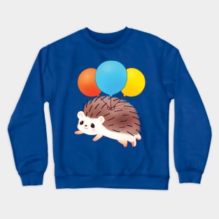 hedgehog balloon go for your dreams Crewneck Sweatshirt